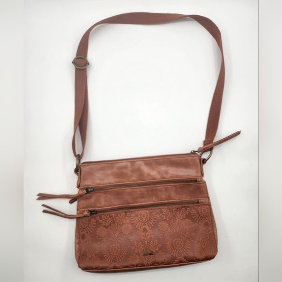 The Sak Reseda Brown Leather Crossbody Purse - Picture 2 of 8